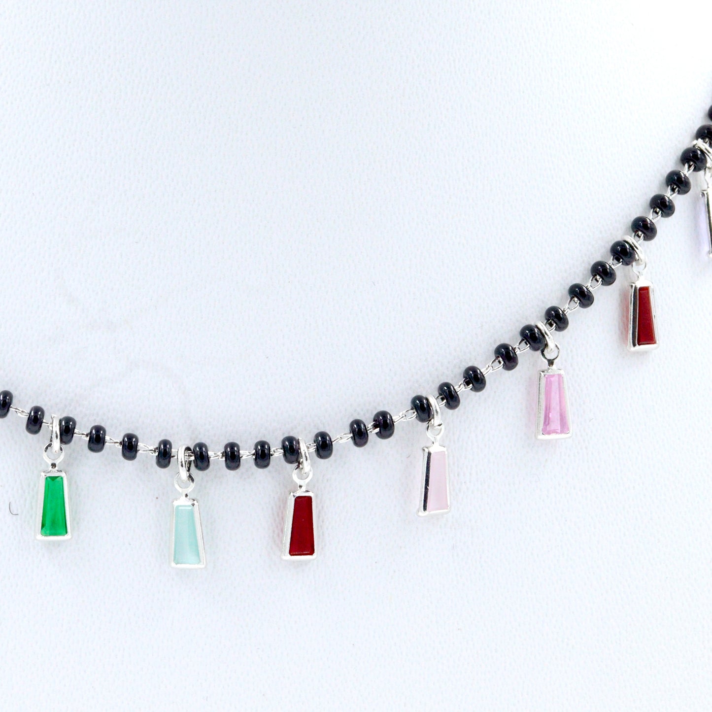 Multi-Colour Silver Pendant
