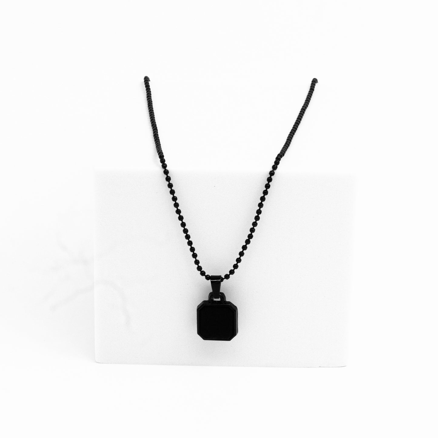 Square Shape Stainless Steel Black Pendant