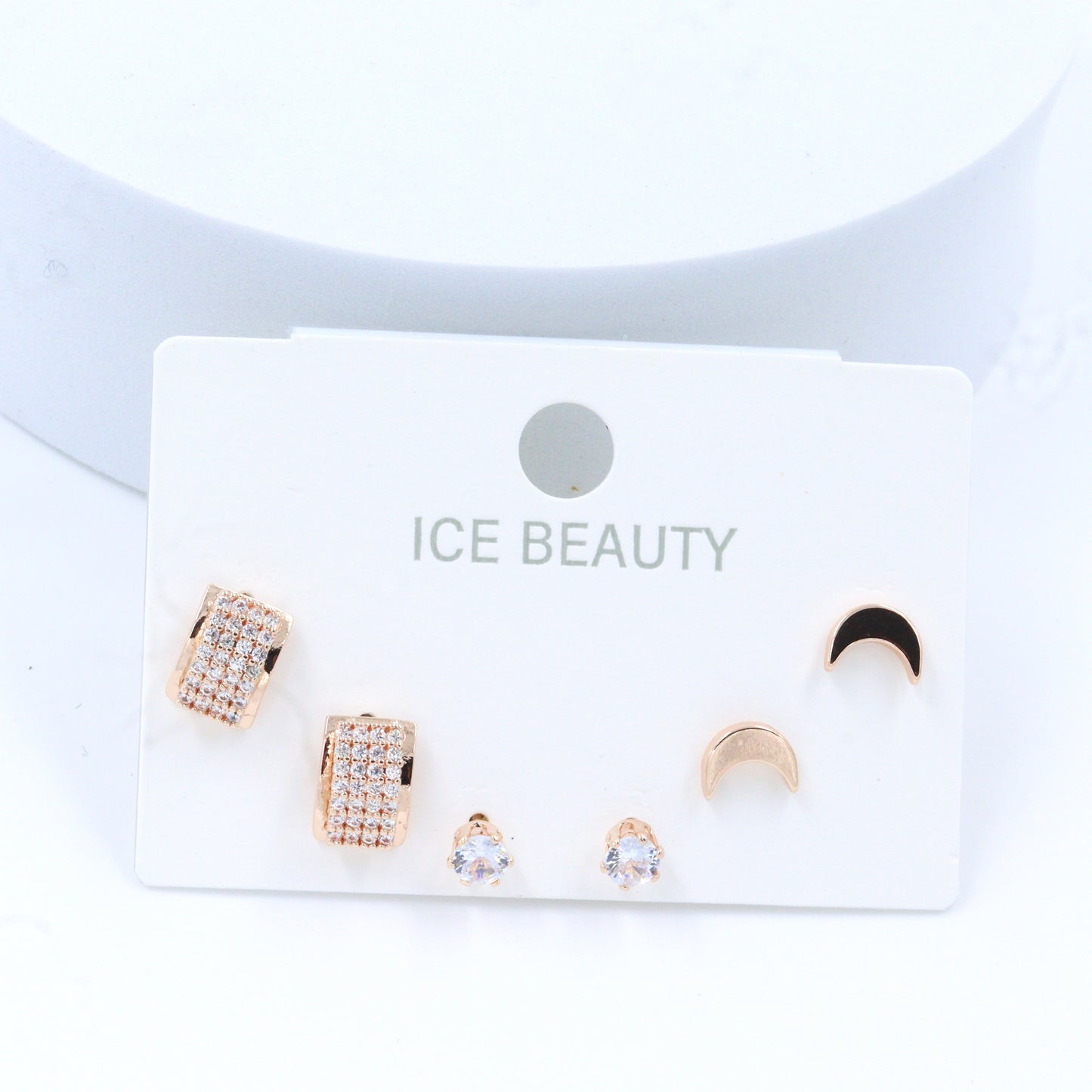 Trendy AD and Pearl Gold tone Earrings