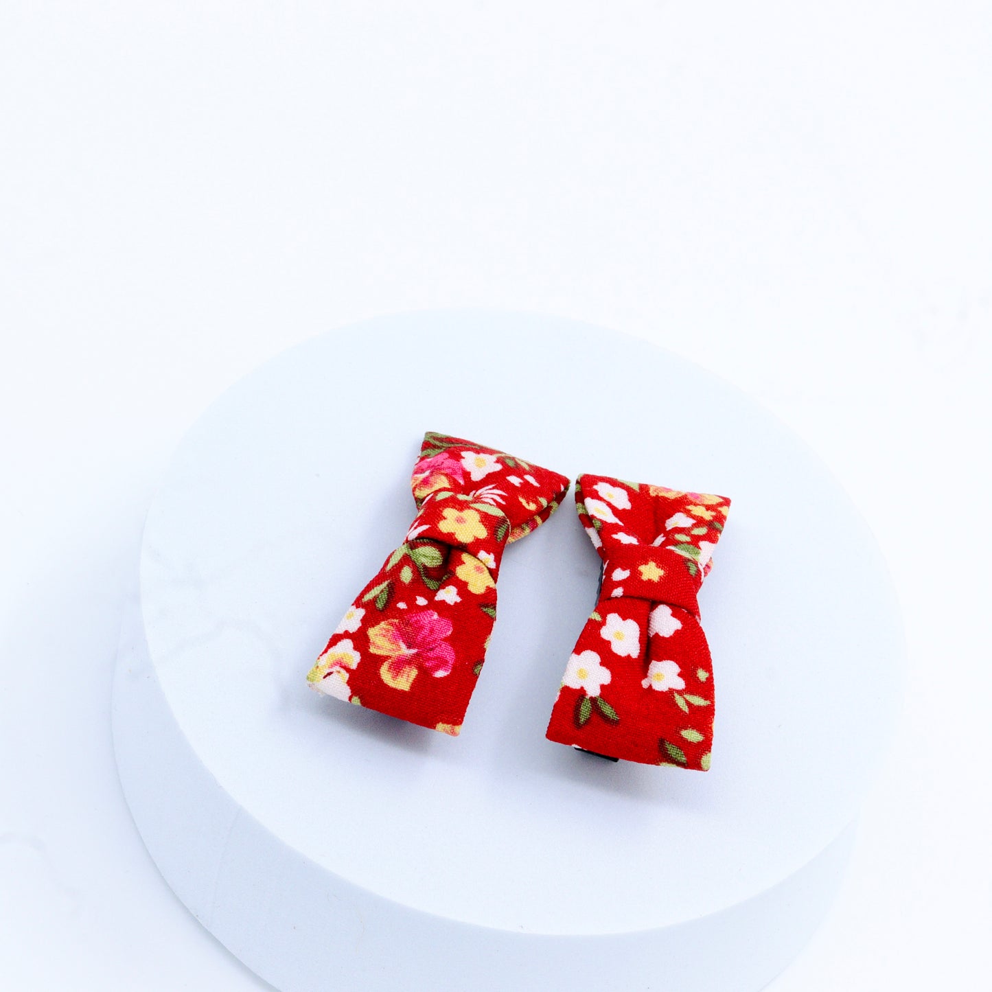 Red Bow Baby Hair Clips