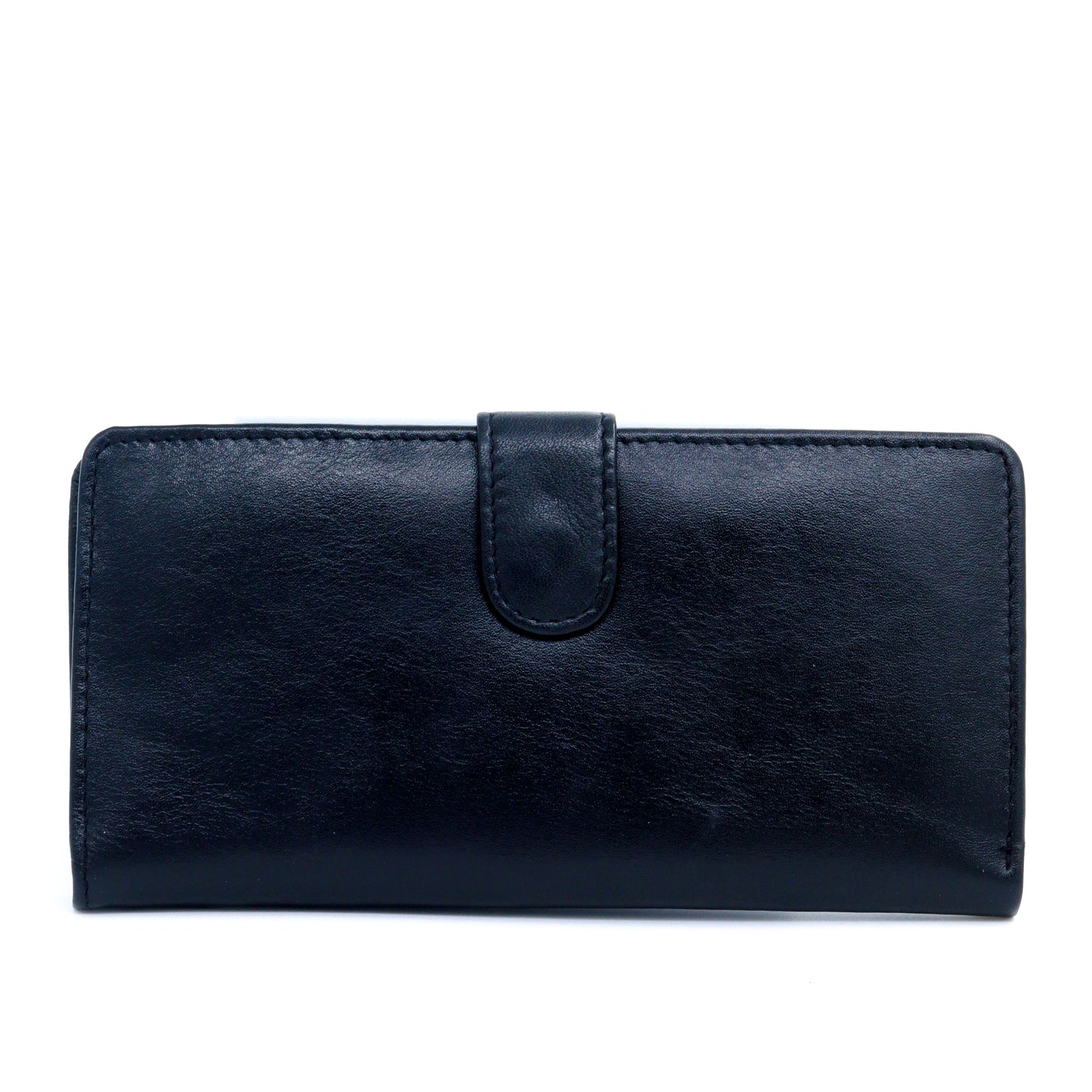 Long Zippered Wallet: Soft Leather Zipper Clutch Bag Money Storage Pouch Large Capacity Wallet Credit Cards Holder Black