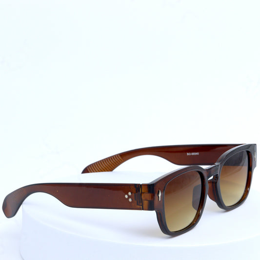 Trendy Unisex Brown Frame with Brown Shade Sunglasses