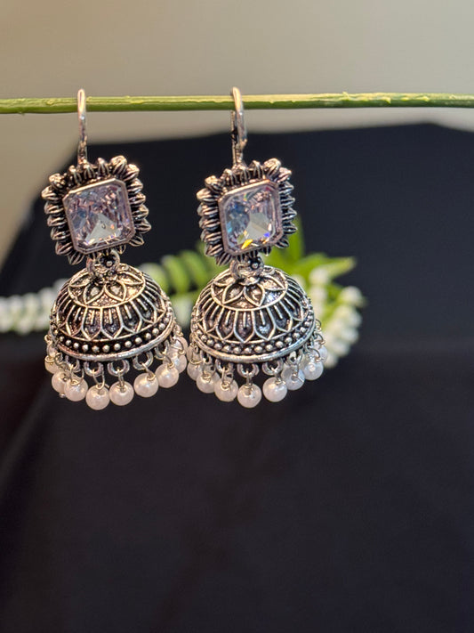 Oxidized Jhumka Earring