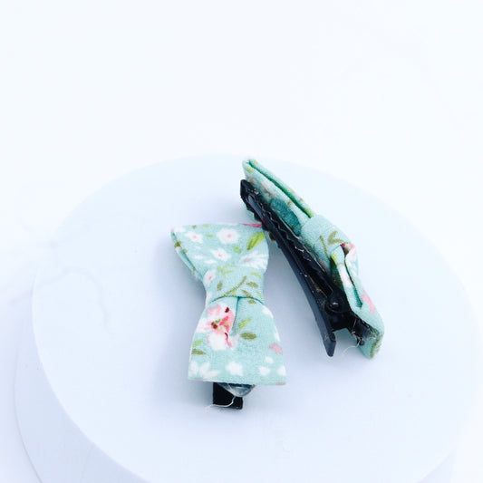 Blue Bow Baby Hair Clips