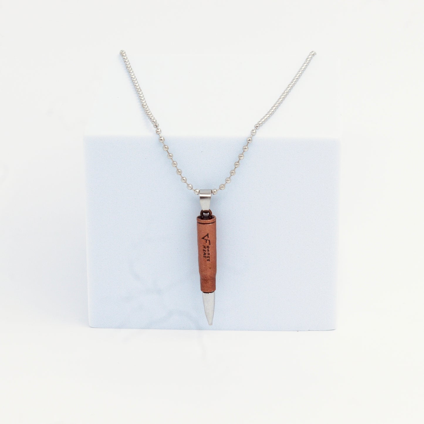 Brass Plate Bullet Pendant