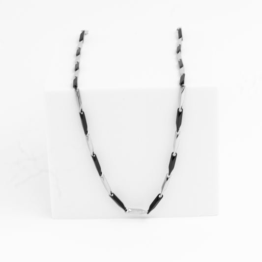 Stylish & Trendy Silver and Black Chain