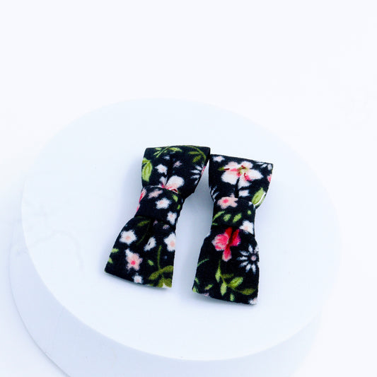 Black Bow Baby Hair Clips