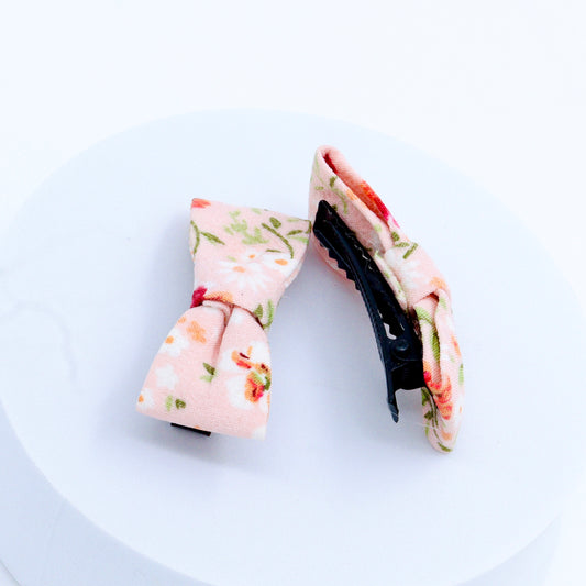 Light Pink Bow Baby Hair Clips