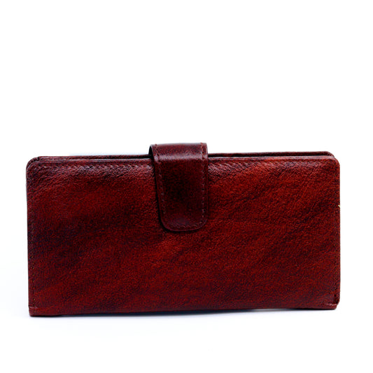 Long Zippered Wallet: Soft Leather Zipper Clutch Bag Money Storage Pouch Large Capacity Wallet Credit Cards Holder Brown