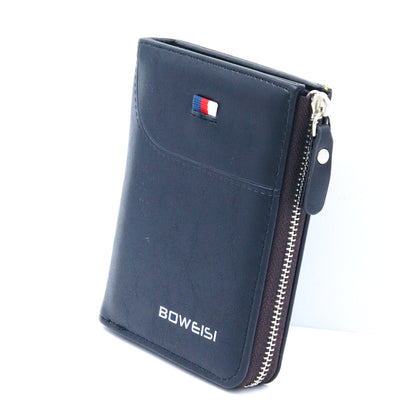 Premium Credit/Debit Card Holder Money Wallet Zipper Coin Purse Unisex Black