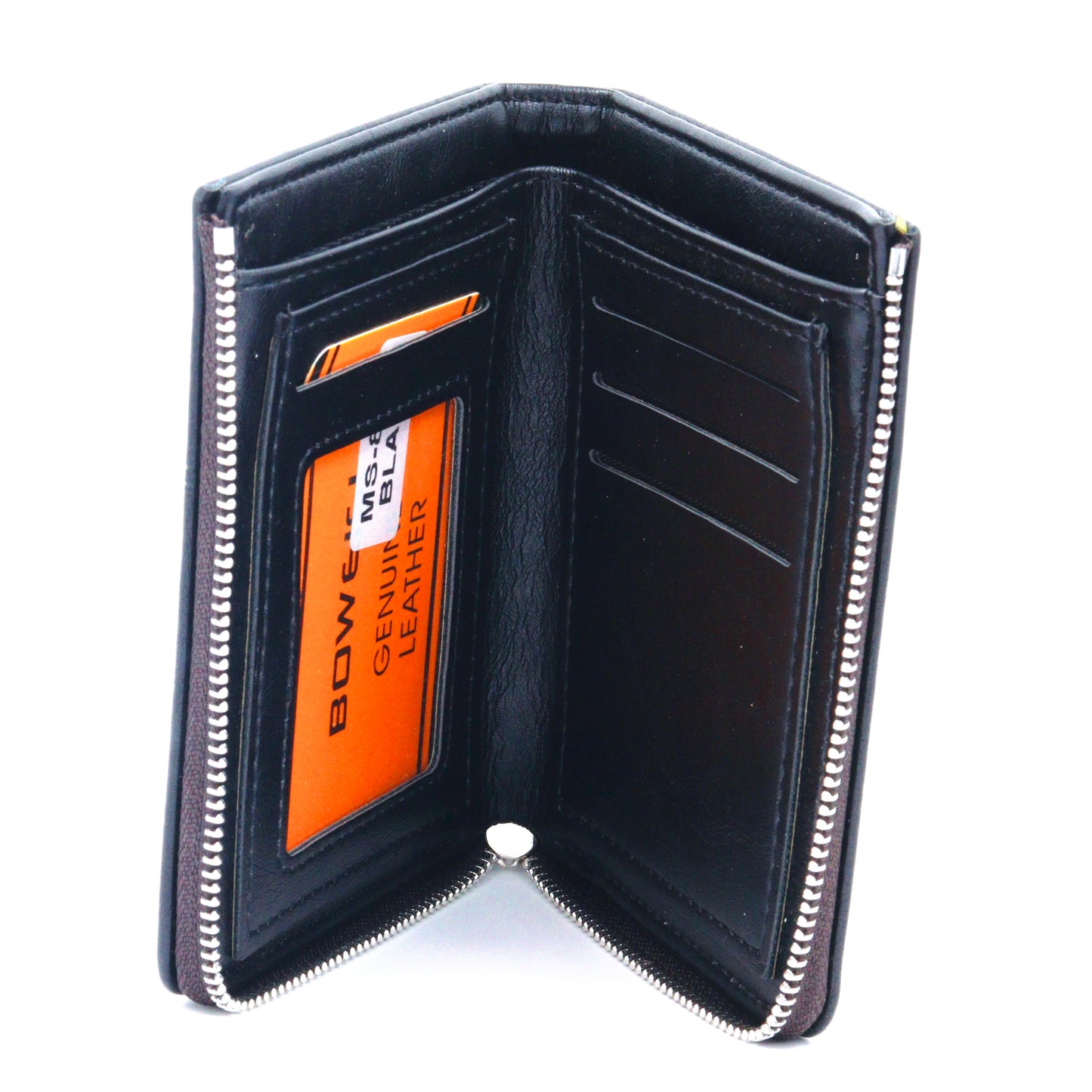 Premium Credit/Debit Card Holder Money Wallet Zipper Coin Purse Unisex Black