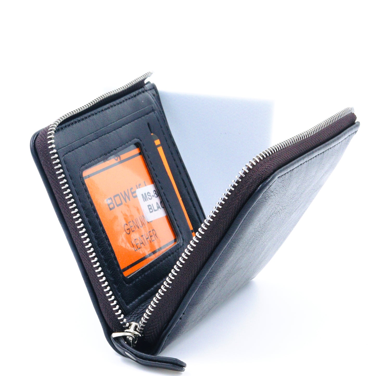 Premium Credit/Debit Card Holder Money Wallet Zipper Coin Purse Unisex Black