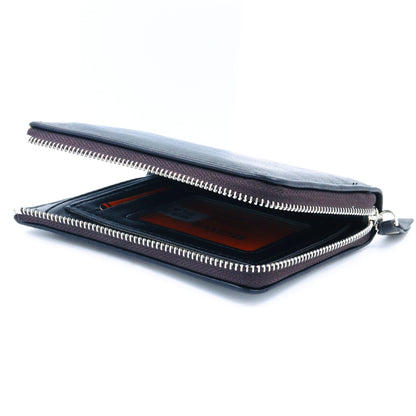 Premium Credit/Debit Card Holder Money Wallet Zipper Coin Purse Unisex Black
