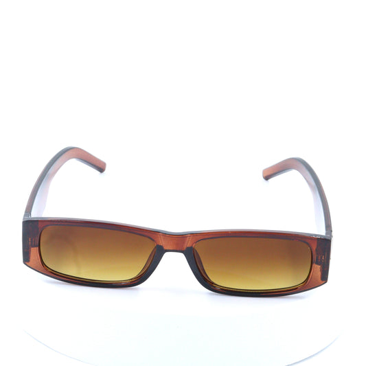 Trendy Unisex Brown Frame Dark Brown Shade Sunglass