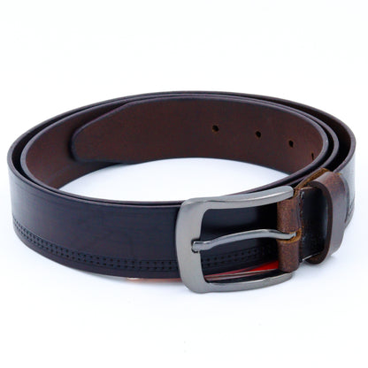 Casual Brown Pattern Genuine Leather Belt