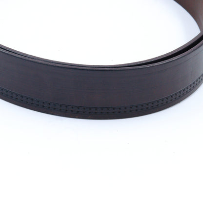 Casual Brown Pattern Genuine Leather Belt